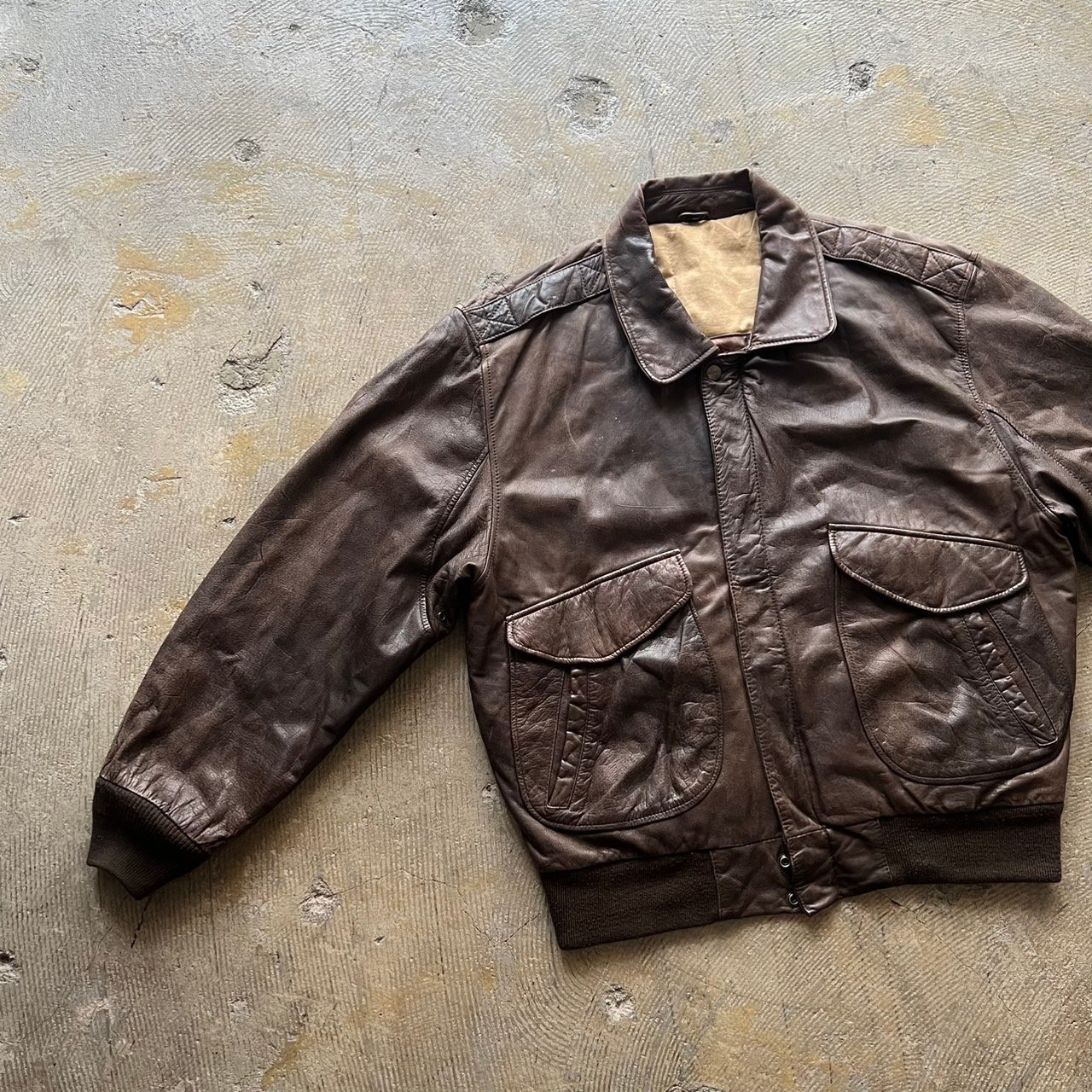 90s Mirage Classics A-2 type leather jacket | s