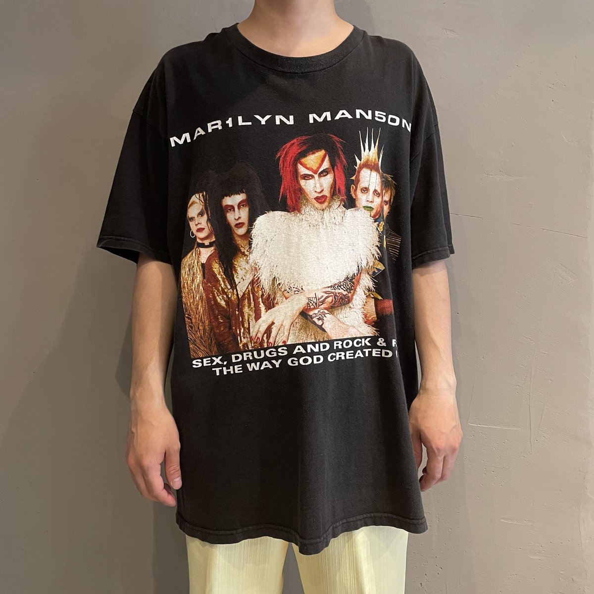 90s Marilyn manson“ Rock Is Dead”tour music tee...