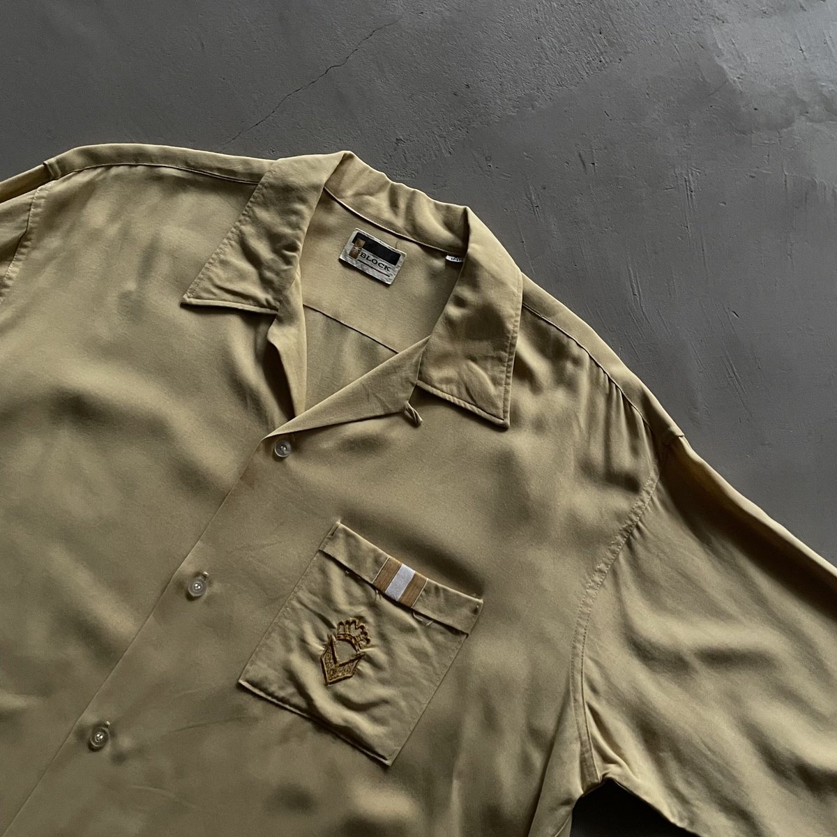 トップス 1960's USA Rayon open collar shirt 6e1da49e16e4c7eb56ce7e7f129643