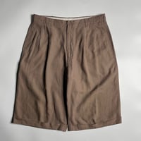 90s TRUST linen wide shorts