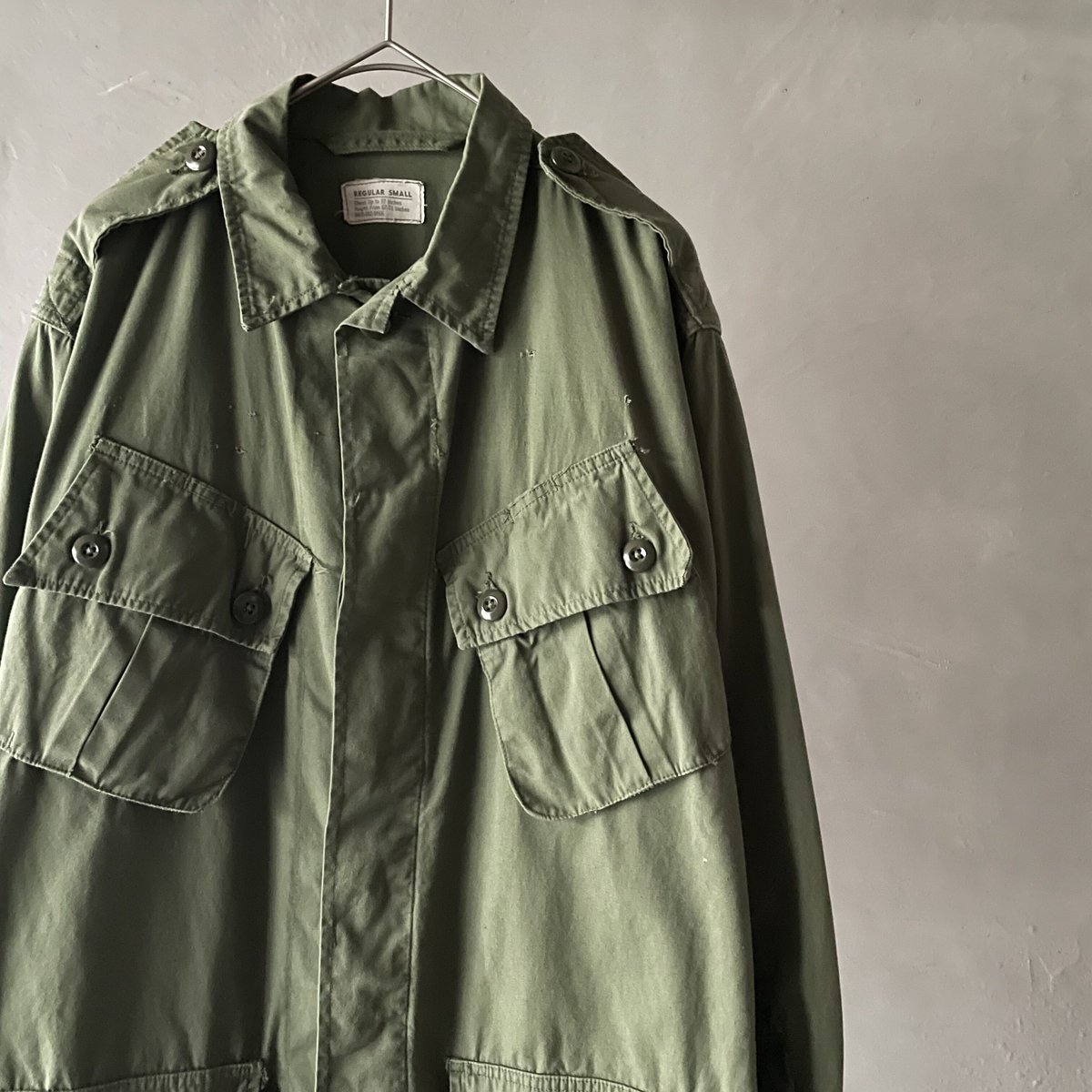 ジャケット・アウター US ARMY JUNGLE FATIGUE 1965s SH25037 Vintage 60s U.S.ARMY Jungle Fatigue Jacket (S)
