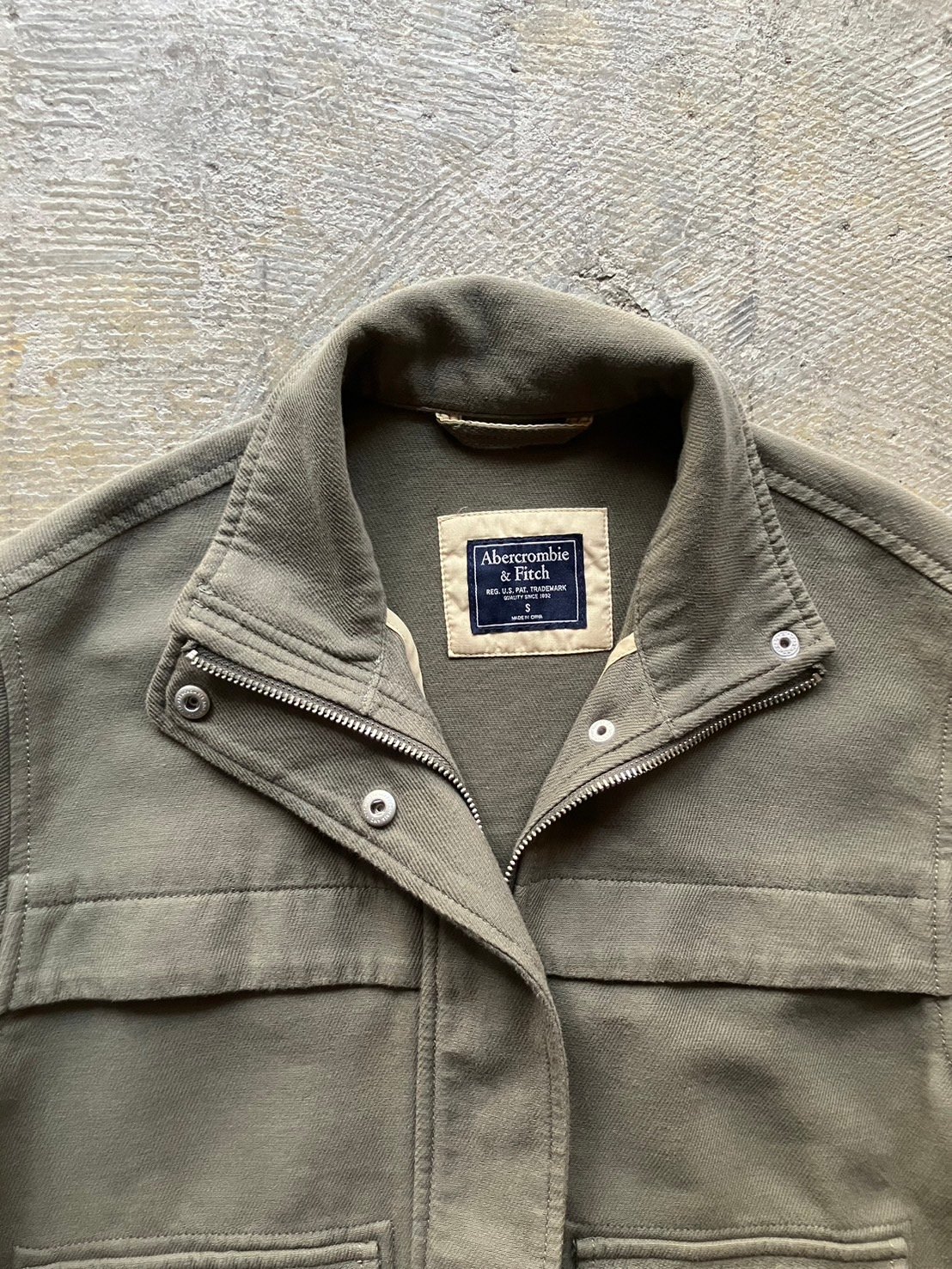 Abercrombie & Fitch stand collar zip jacket | s