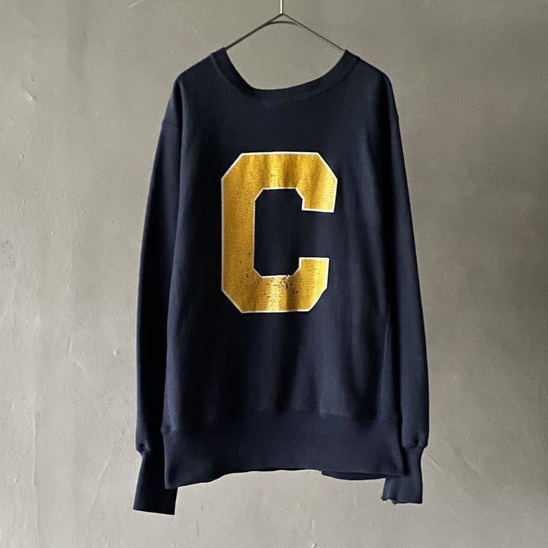 Champion REVERSE WEAVE CALIFORNIA 紺×黄色ロゴ 90s Champion reverse weave ''California'' init