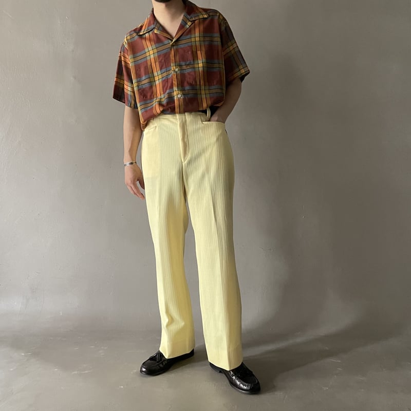 60s~ Towncraft open collar check shirt | sui & 
