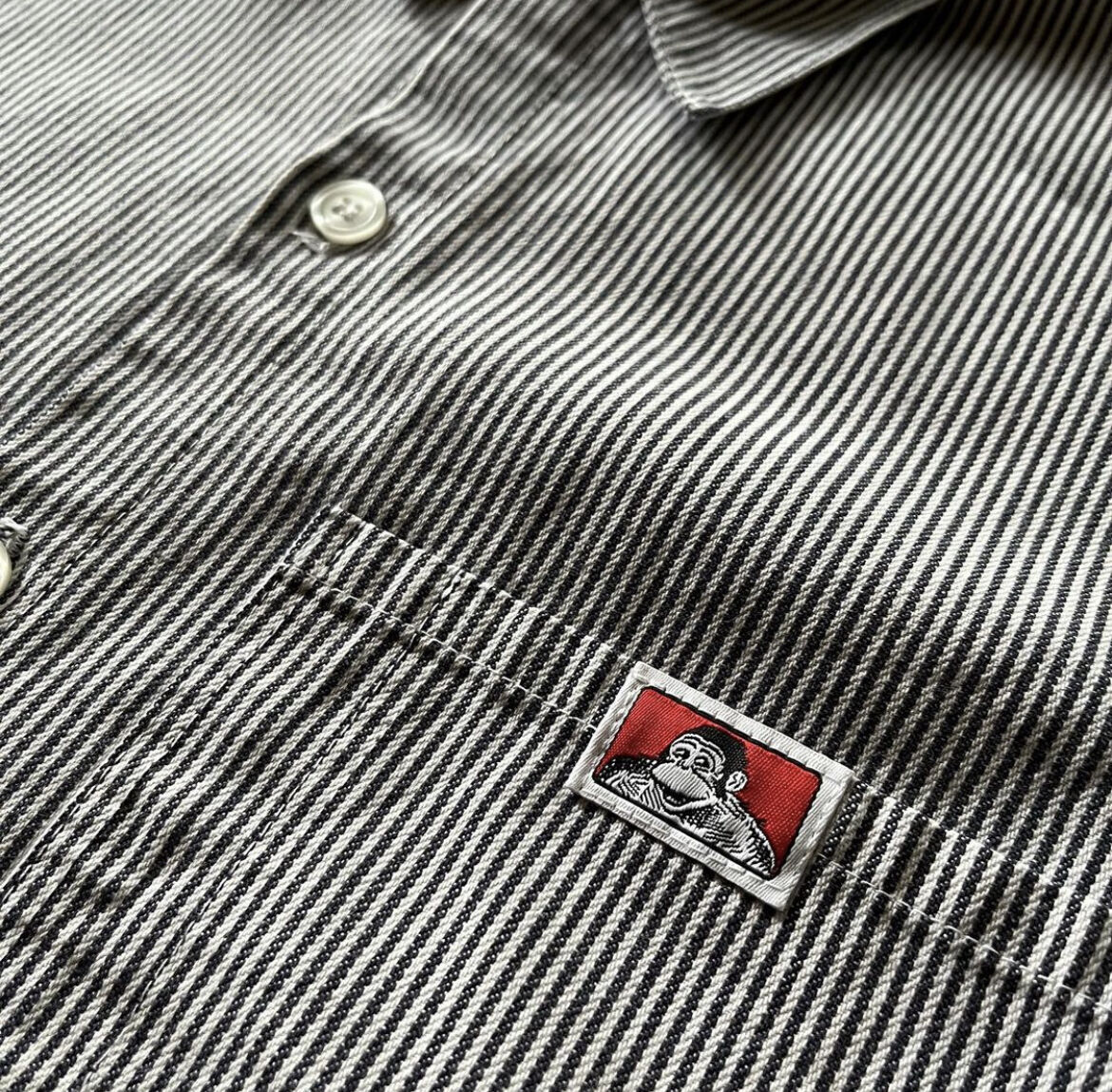 90s Ben davis hickory stripe L/S work shirt | s...