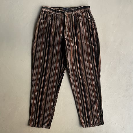 90s Mulch stripe velours pants ''easy fit''