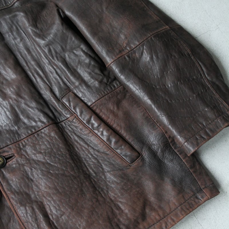 90s LINEA UOMO leather car coat | sui & shara