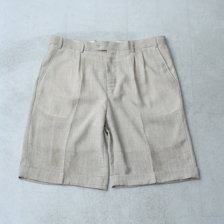 90年代 ショートパンツ（90s~ Wrinkle processing slacks shorts）
