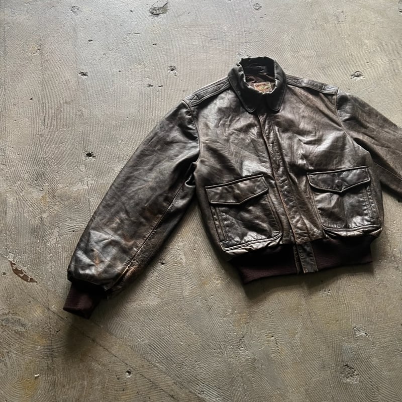 80s banana republic A-2 type flight jacket | su 80s banana republic A-2 type flight jacket | su