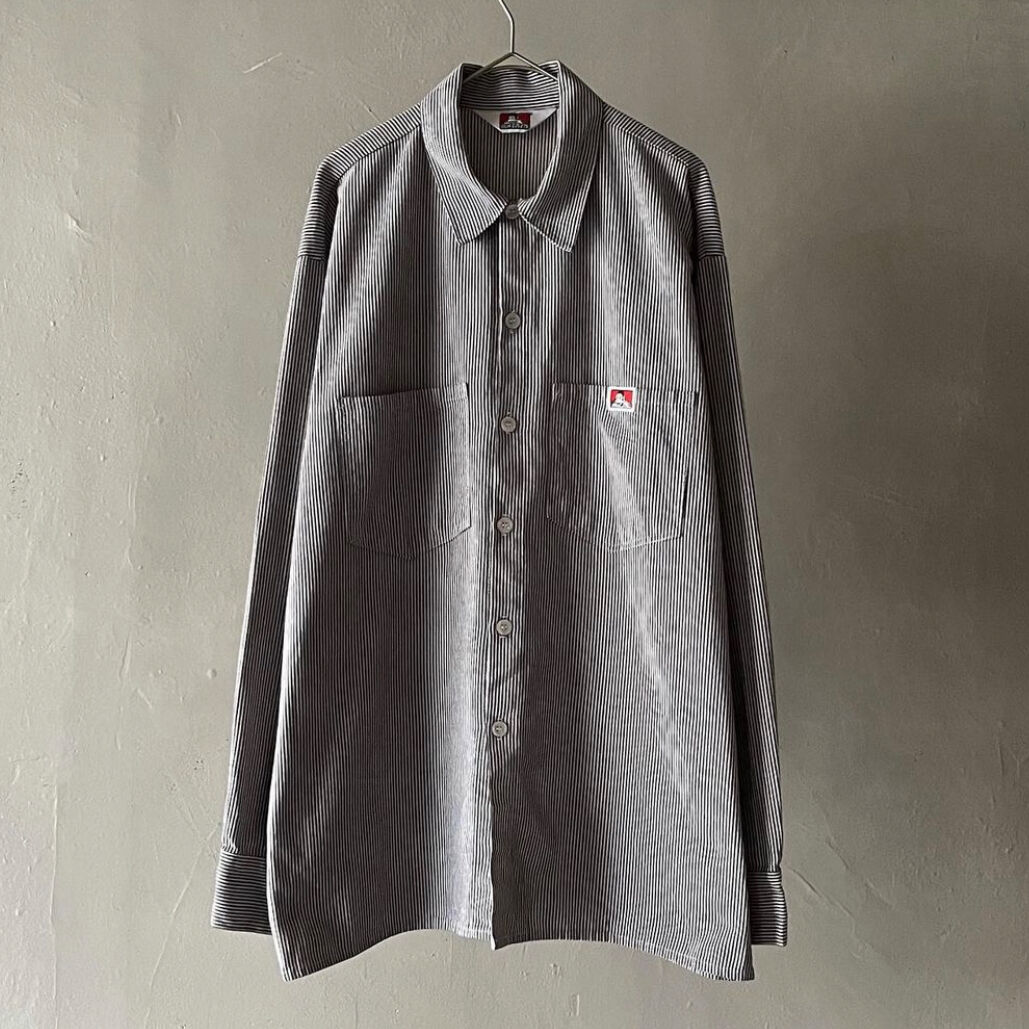 90s Ben davis hickory stripe L/S work shirt | s 90s Ben davis hickory stripe L/S work shirt | s