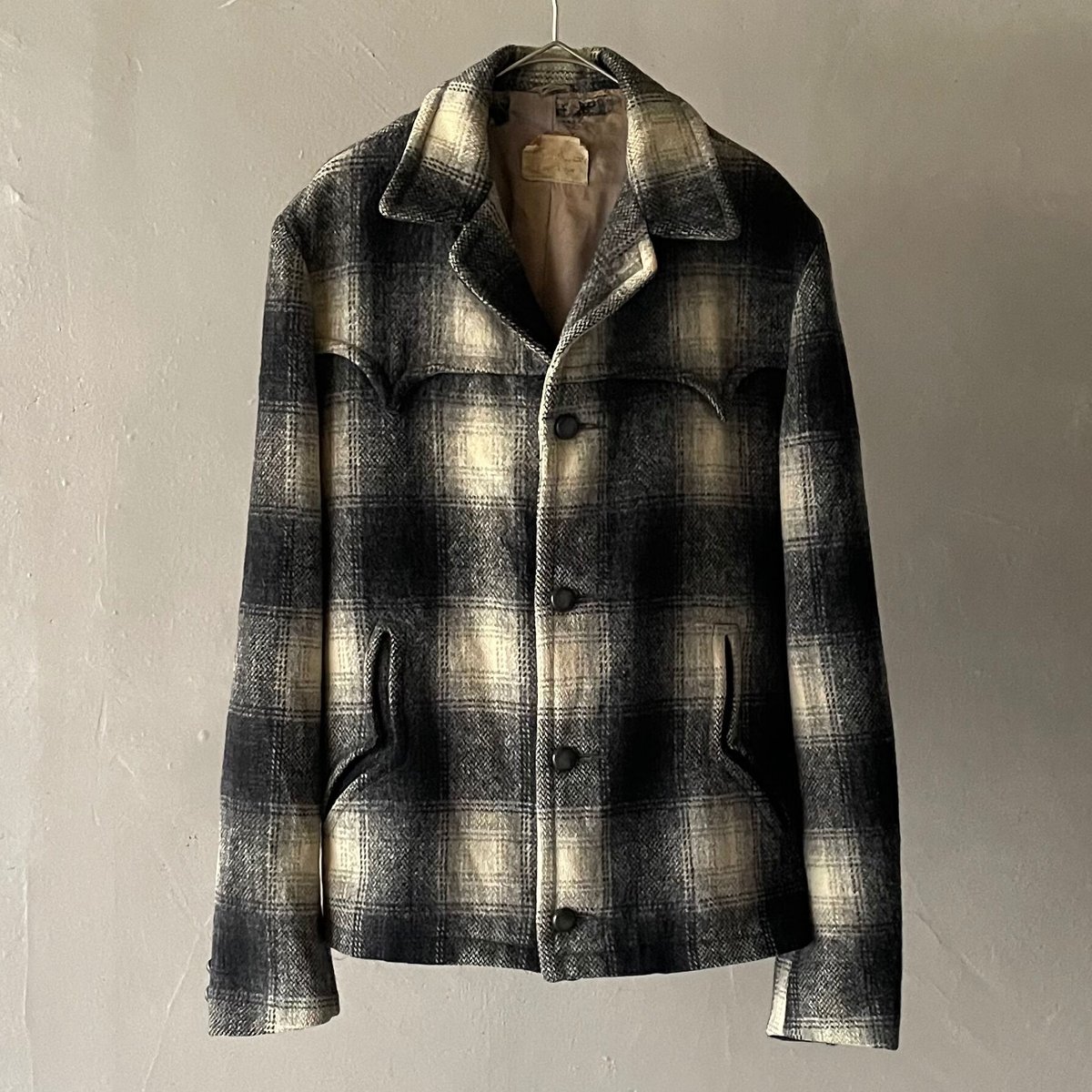 50s Pioneer wear shadow plaid western jacket | 50s Pioneer wear shadow plaid western jacket |