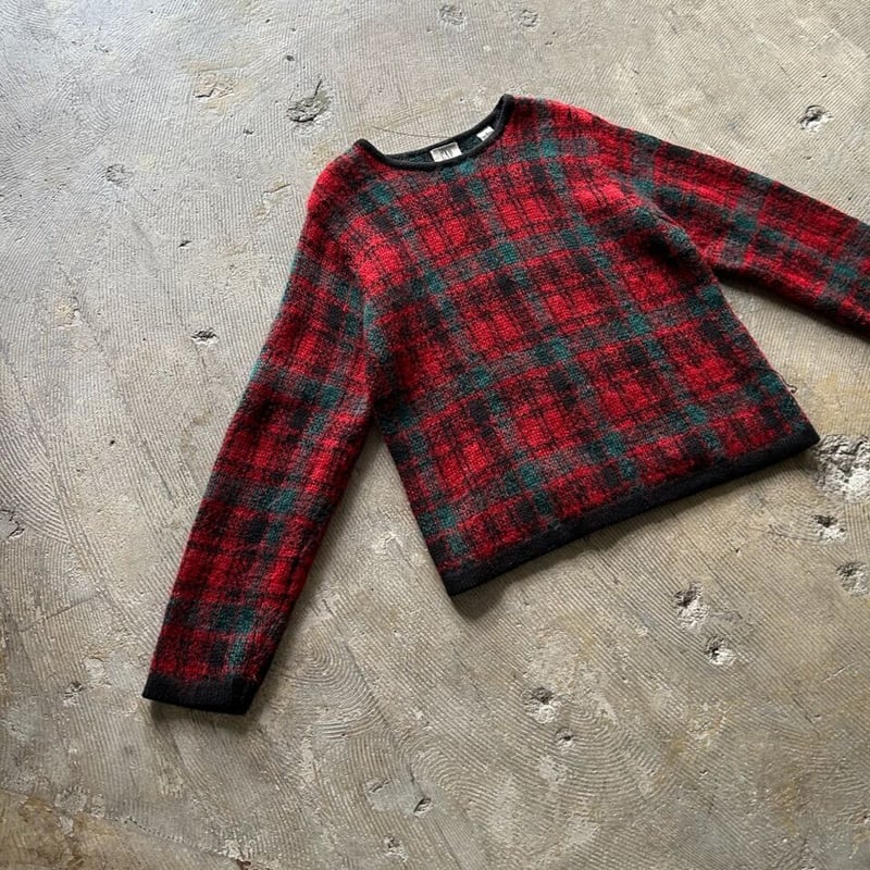 90s “gap” tartan check pattern knit | sui & s... 90s OLD GAP オールド ギャップ タータンチェック モヘア ニット
