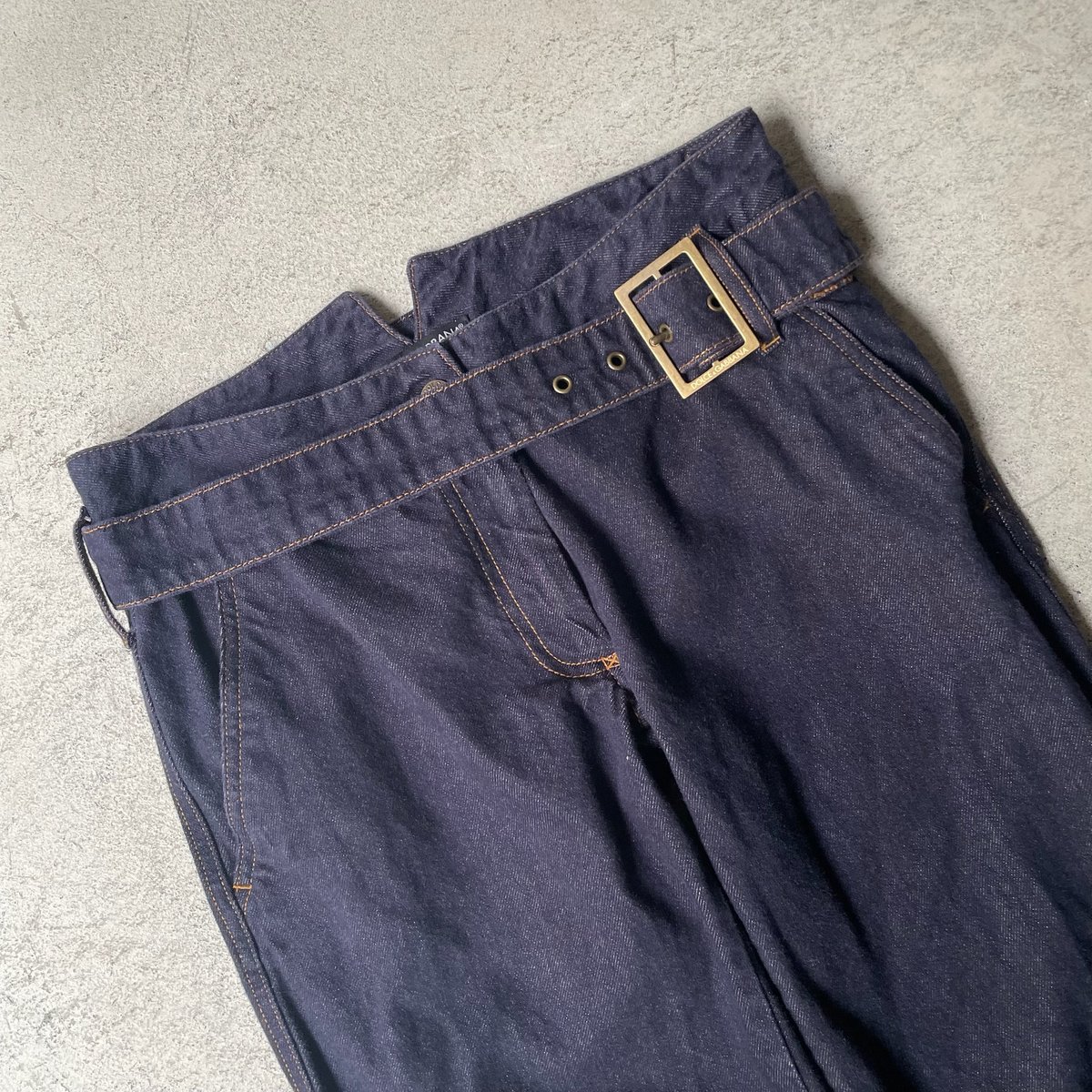 DOLCE&GABBANA belt design denim pants | sui & s