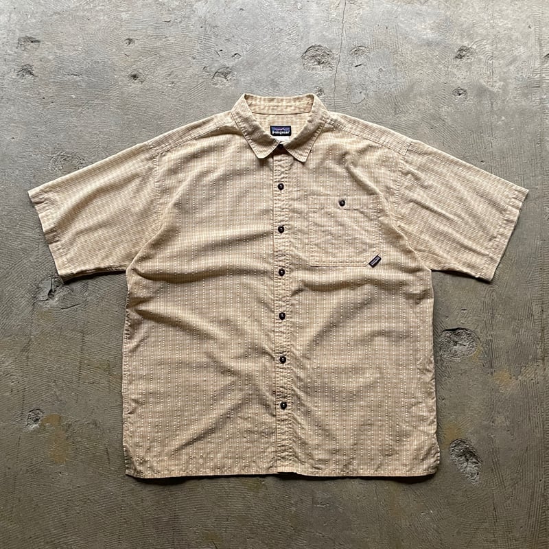 00's Patagonia plaid pattern seersucker shirt |