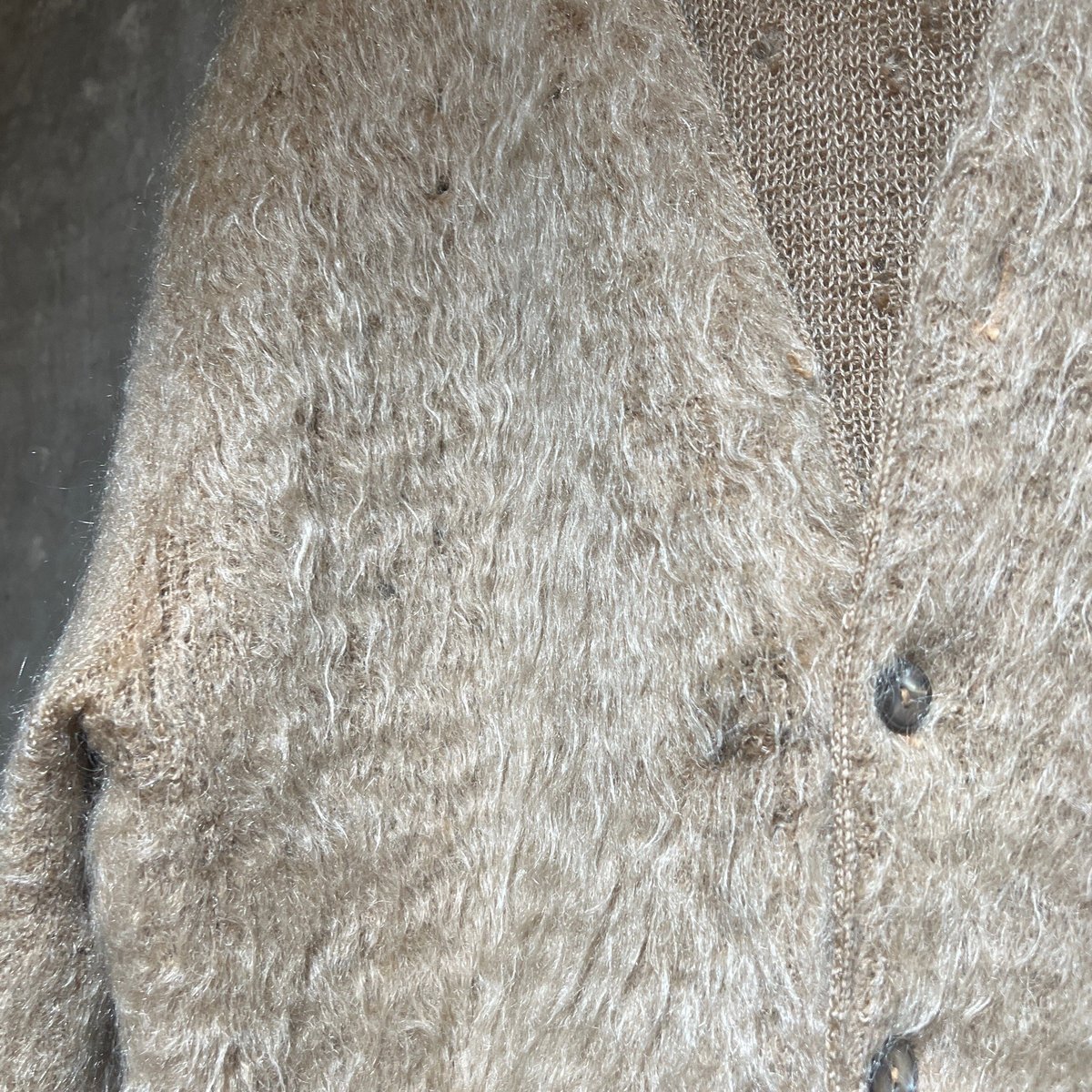 60s Mcgregor ''Powder Snow'' shaggy mohair knit cardigan