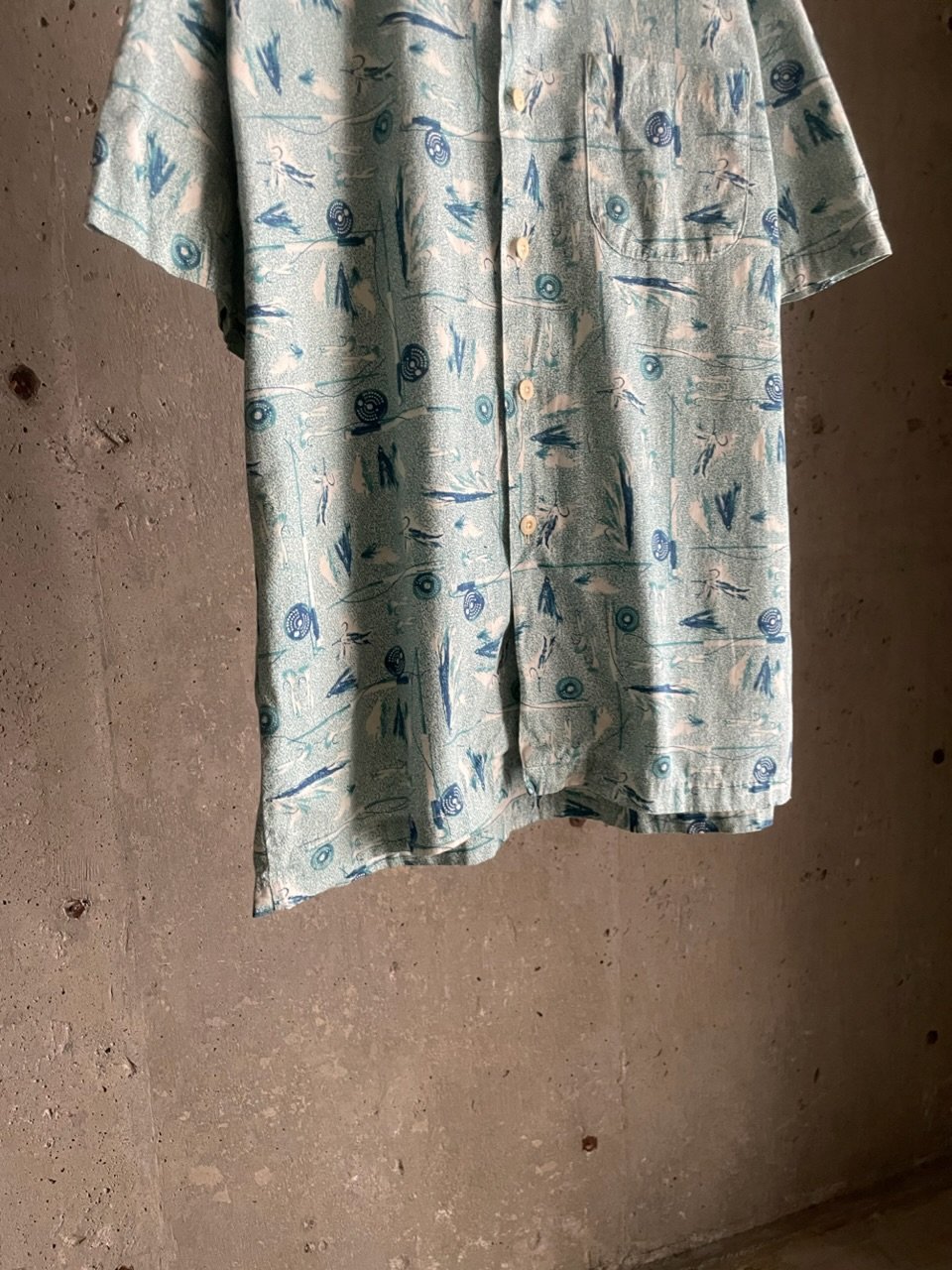トップス 90's ORVIS cotton S/S print shirt M トップス 90's ORVIS cotton S/S print shirt M 90s Orvis fly