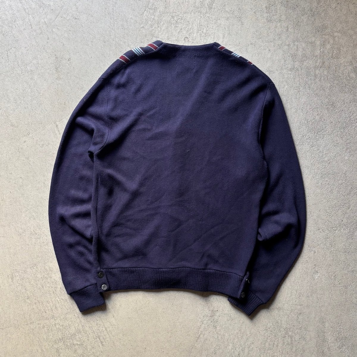 70s Sears striped acrylic knit cardigan | sui &