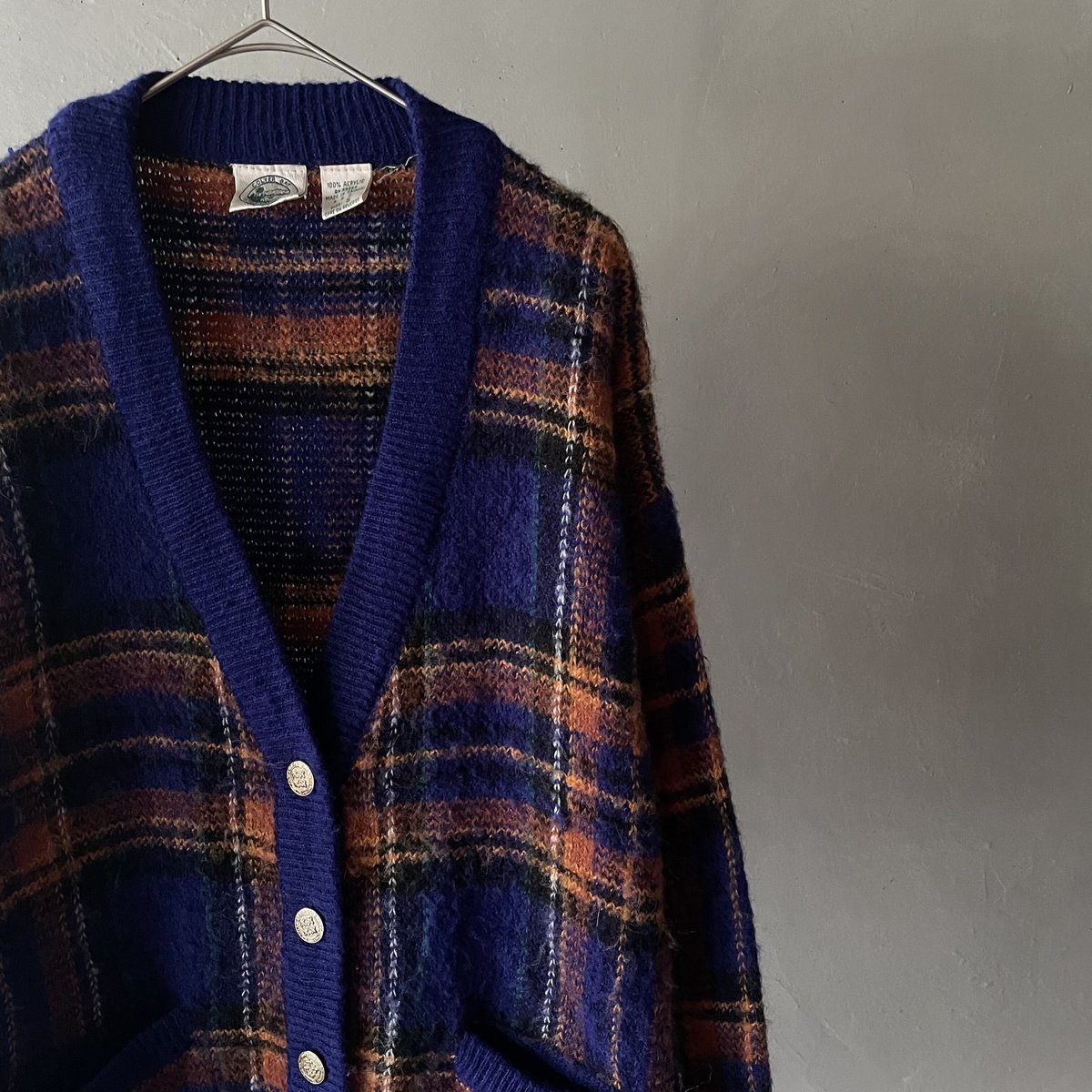 90s〜 Colter bay plaid acryl cardigan | sui & shara 