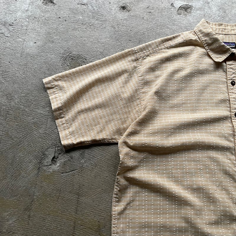 00's Patagonia plaid pattern seersucker shirt |