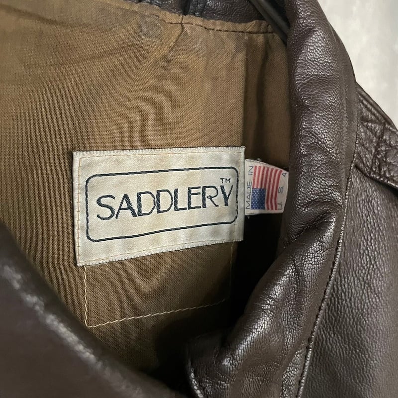 80s SADDLERY A-2 type leather jacket | sui & s 80s SADDLERY A-2 type leather jacket | sui & s