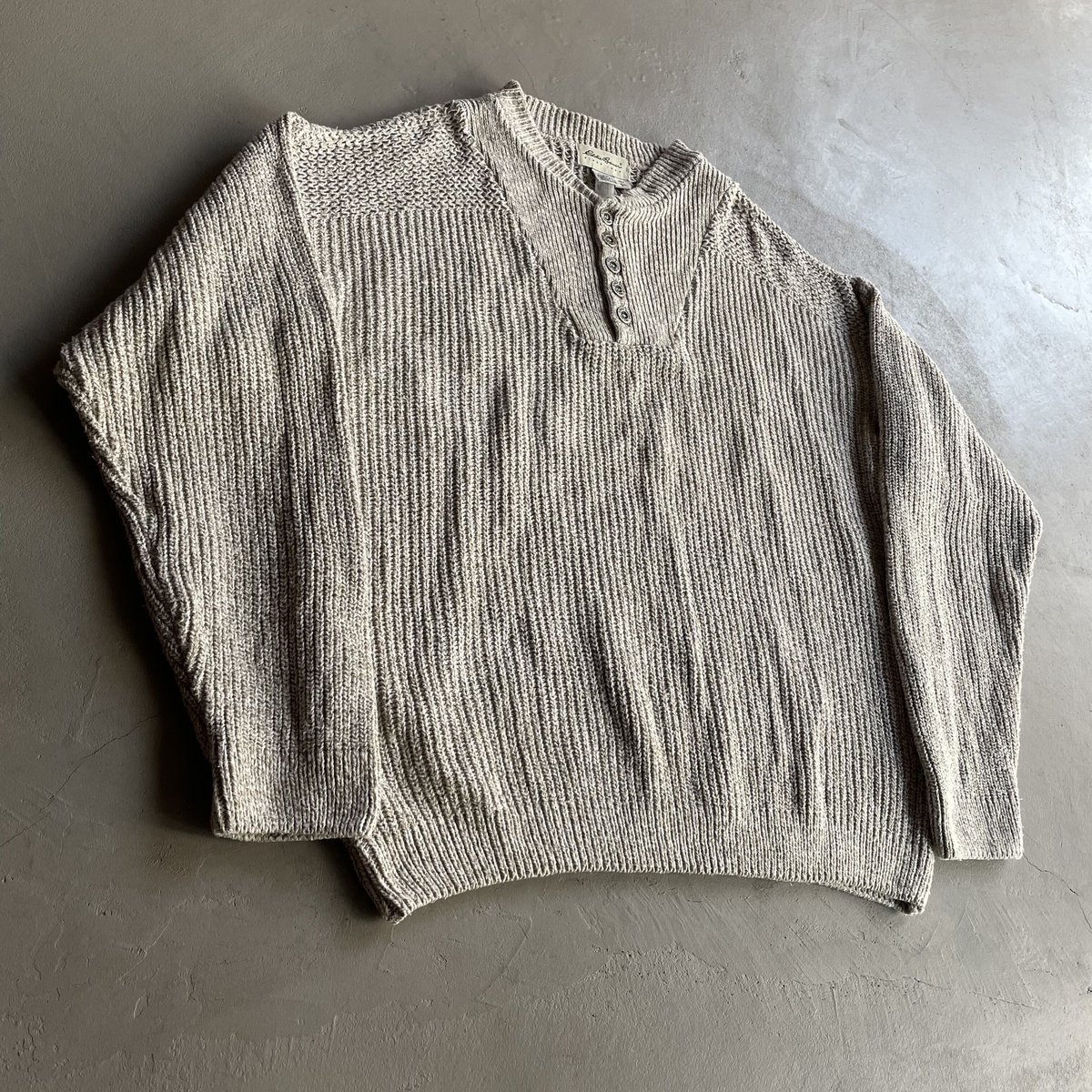 90s Eddie Bauer henry neck cotton knit | sui & 90s Eddie Bauer henry neck cotton knit | sui &