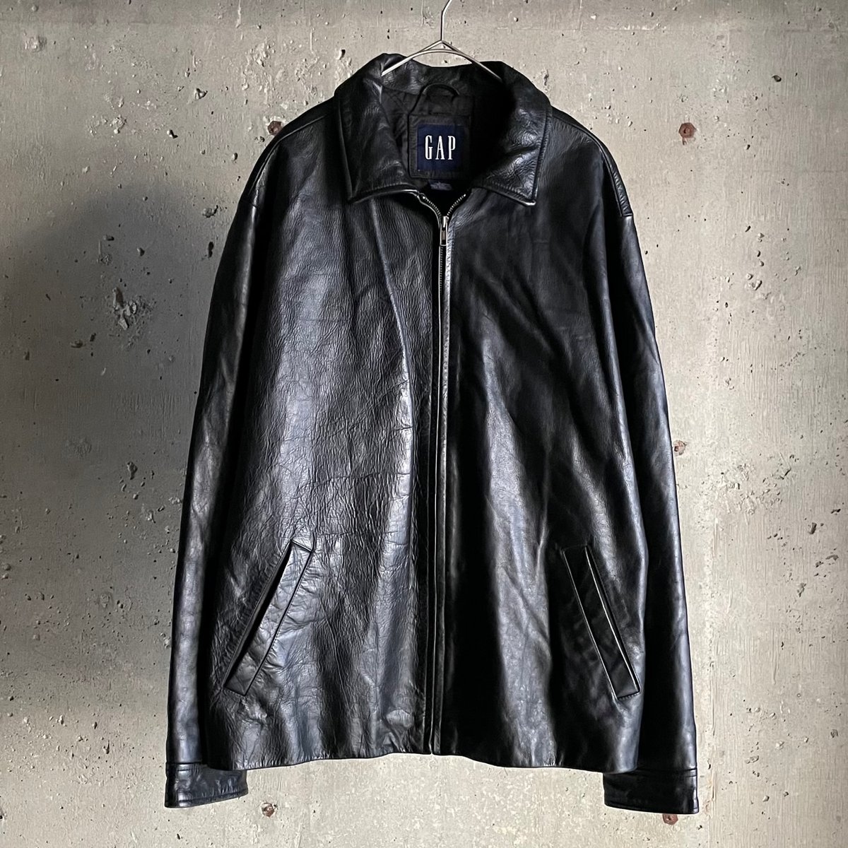 90s GAP leather zip up jacket | sui & shara