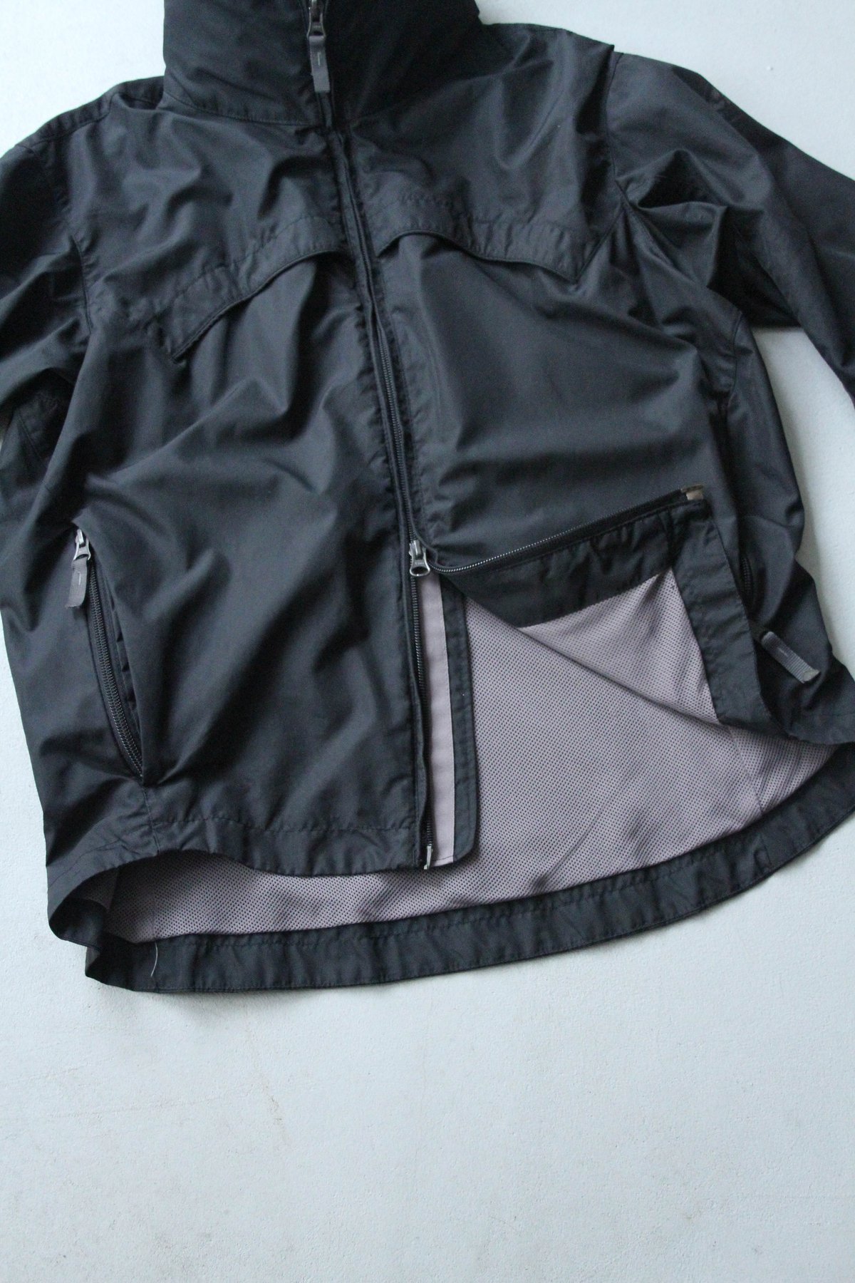 2000's nikdm double zip jacket ナイキ 古 Vintage 00s Navy Nike 1/4 Double Zip Windbreaker Jacket