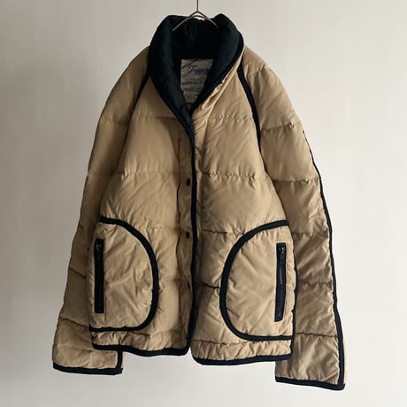 70s~ Tape design shawl collar down jacket