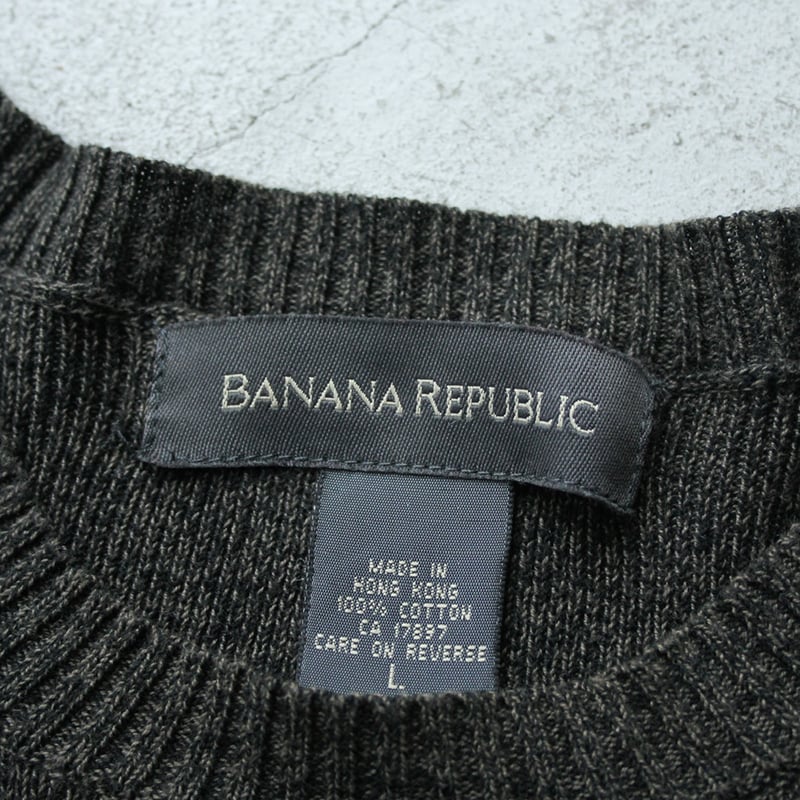 90s BANANA REPUBLIC cotton kint 90's USA BANANA REPUBLIC リブ