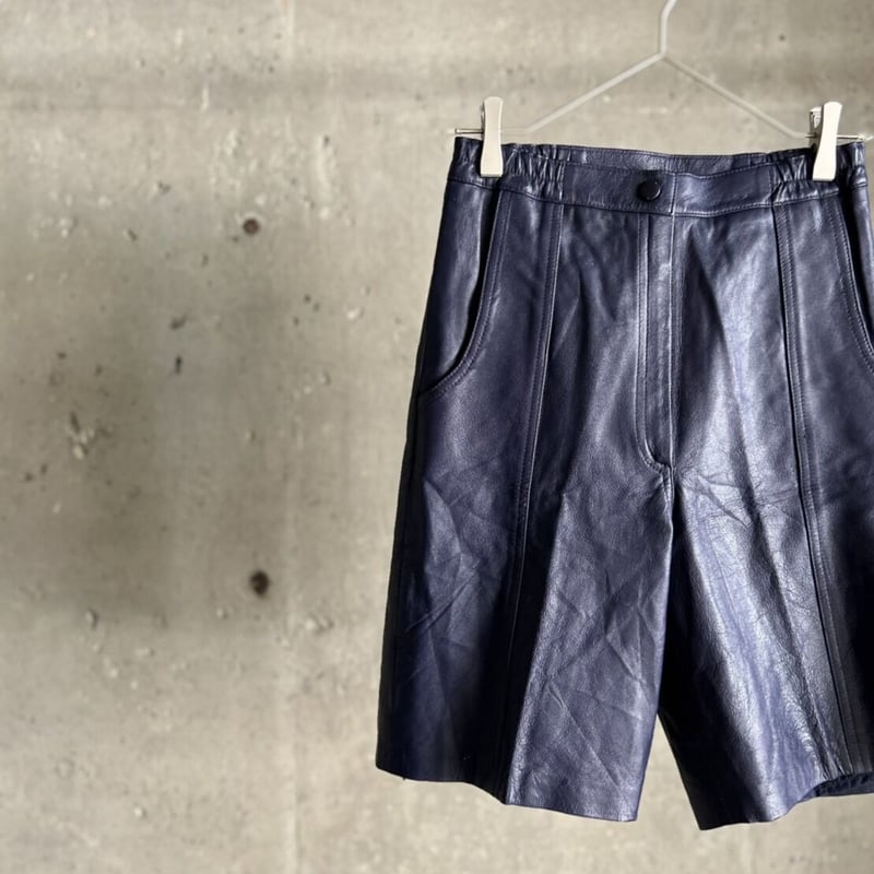 定価13万 CHRISTOPHER ESBER レザー パンツ ショーツ 未使用 定価13万 CHRISTOPHER ESBER レザー パンツ ショーツ