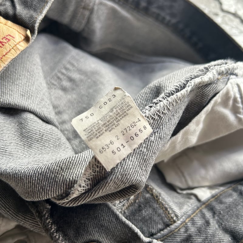 90's Levi's 501 yarn-dyed black denim pants |