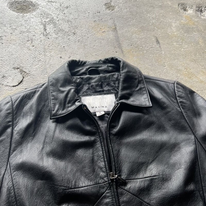 90s Wilson zip up leather jacket | sui & shara 90s Wilson zip up leather jacket | sui & shara