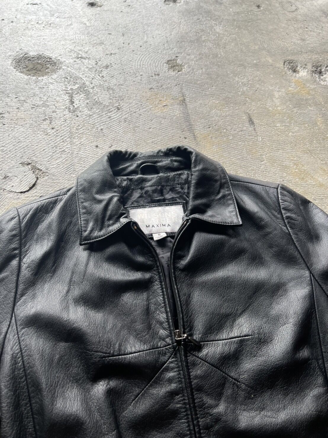 90s Wilson zip up leather jacket | sui & shara 90s Wilson zip up leather jacket | sui & shara