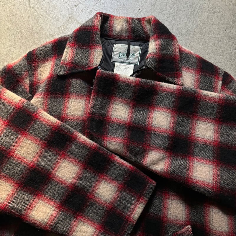Johnson woolen mills ombre check padding jacket