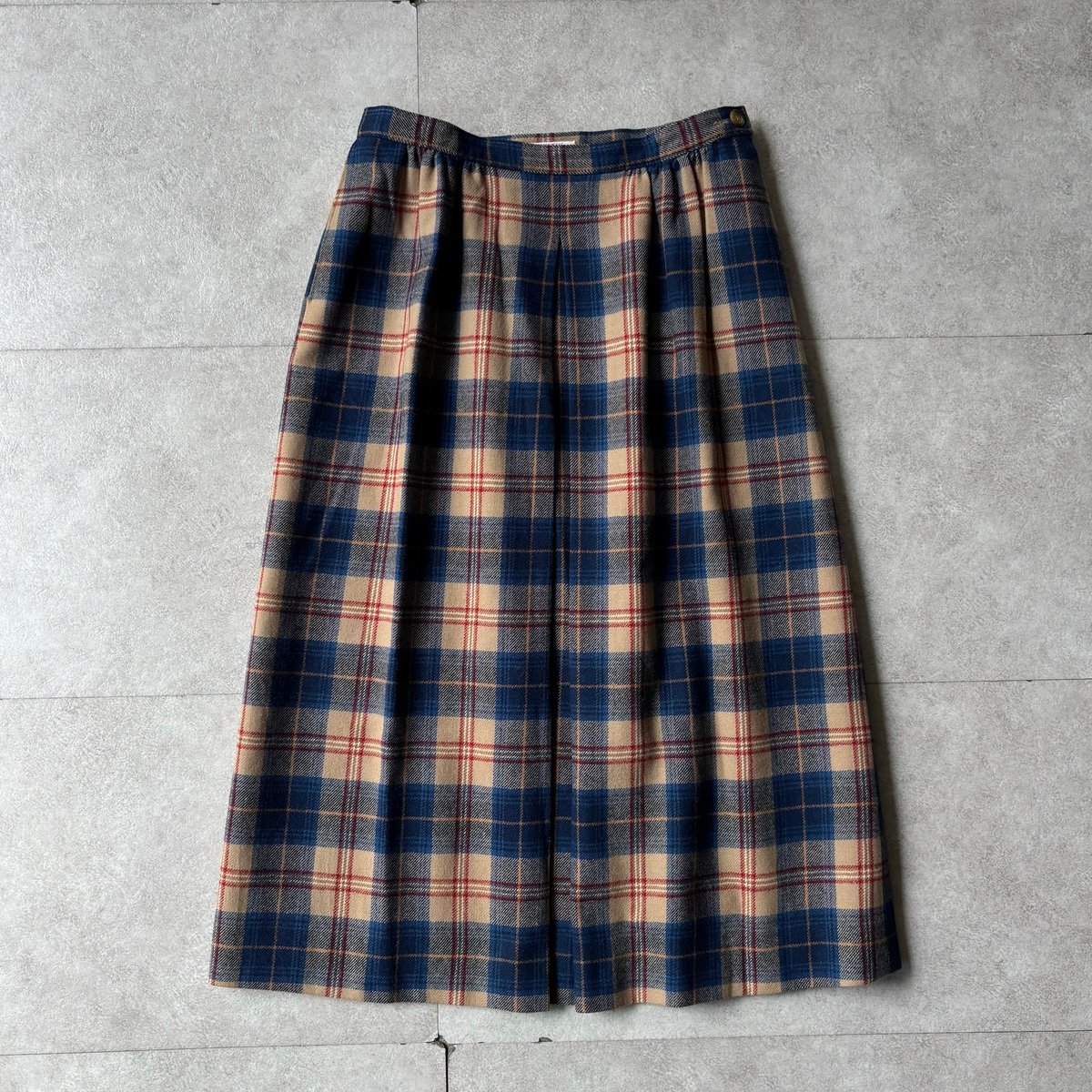 70s~ Pendleton plaid wool tuck skirt | sui & shara