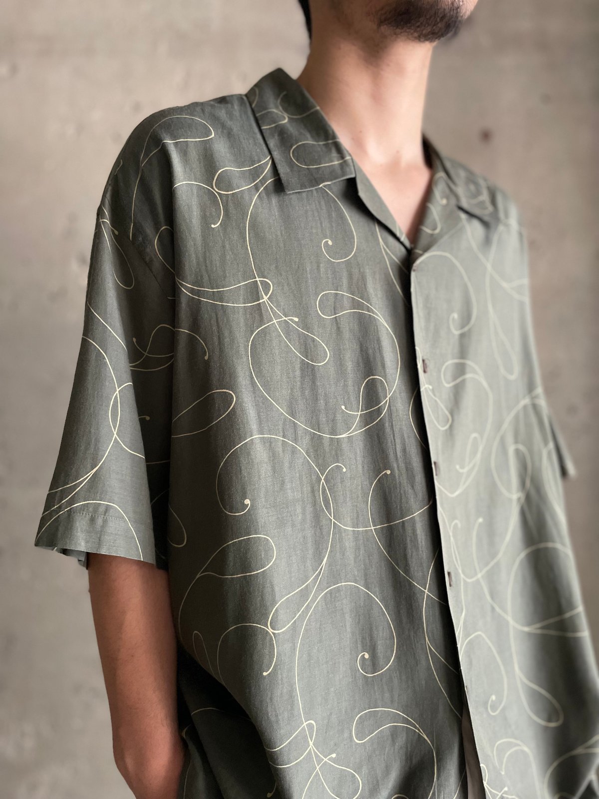 【希少】90s ペリーエリス 織柄コットン半袖シャツ 短丈ボックス Lサイズ 希少】90s ペリーエリス 織柄コットン半袖シャツ 短丈ボックス L