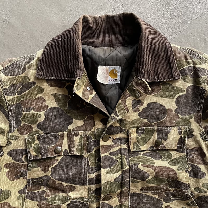 80'sCarhartt？　カモフラ　ハンティングジャケット 80s Carhartt ハンティングジャケット カーハート ダック