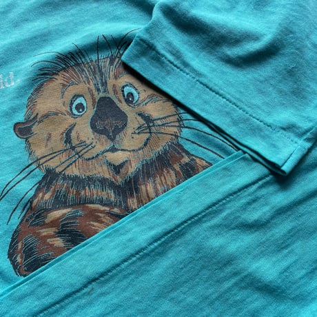 ~90s sea world "O.P Otter" print tee
