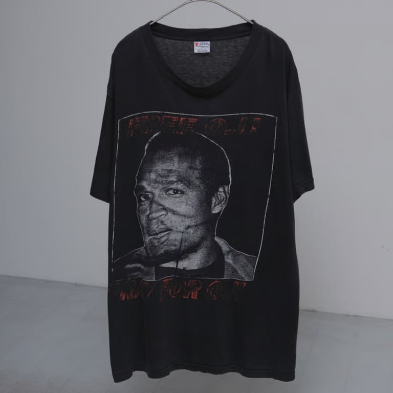 90年代 プリントTシャツ（90s “FREE O.J / DON’T SQUEEZE THE JUICE!” print T-shirt.）