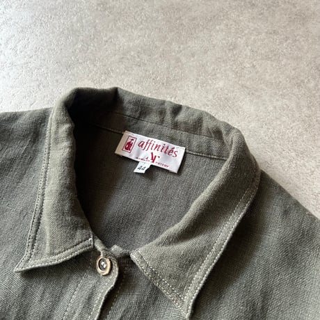 affinites linen trucker jacket