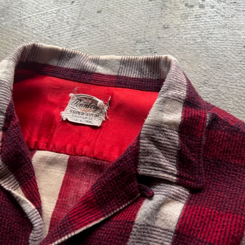 Cotton ファッション スペシャル◎ 60's pennleigh open collar shirt