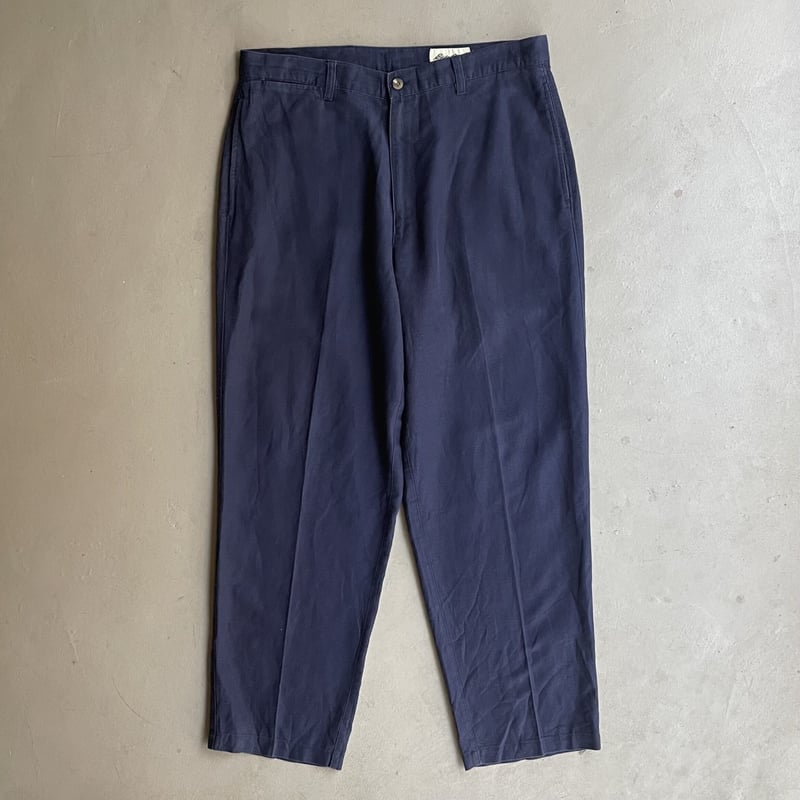 90s Eddie bauer linen×cotton pants “navy” | sui