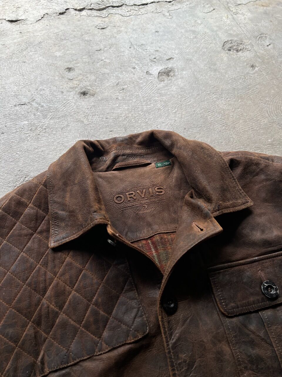 90s ORVIS フィッシング テーラードジャケット レザーパッチ M 90s ORVIS フィッシング テーラードジャケット レザーパッチ M