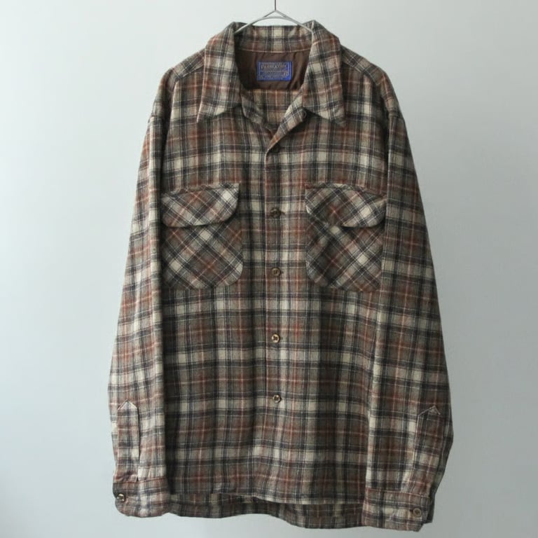 70s~ PENDLETON plaid wool board shirt｜ペンドルトン