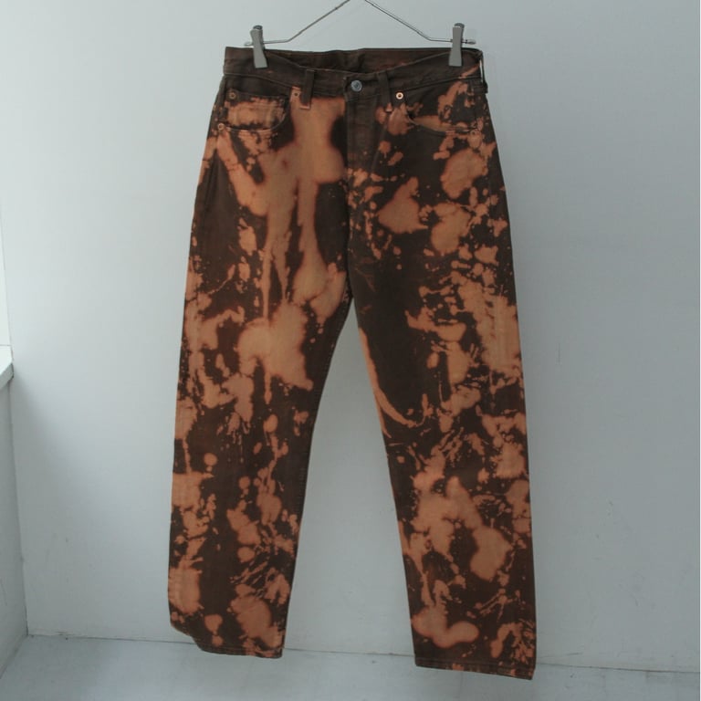 90s Euro Levi's 501 tye-dye denim pants made in UK｜リーバイス