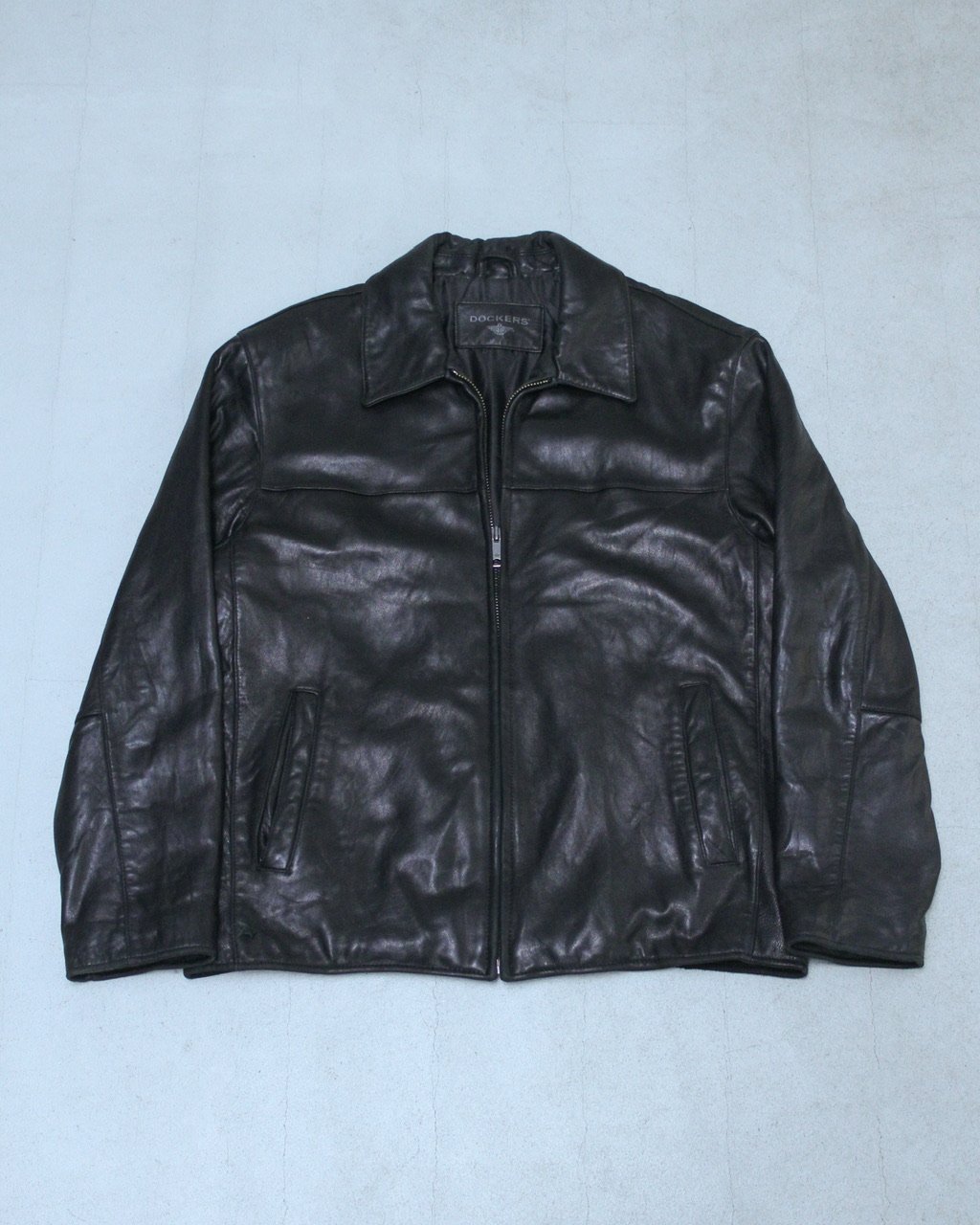 90s~ DOCKERS zip up leather jacket | sui & shara
