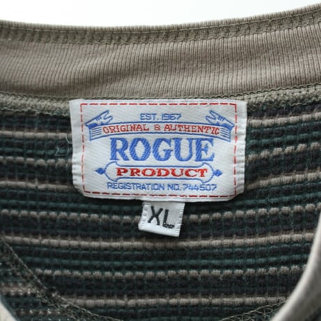 90s Stripe pattern henry neck T-shirt