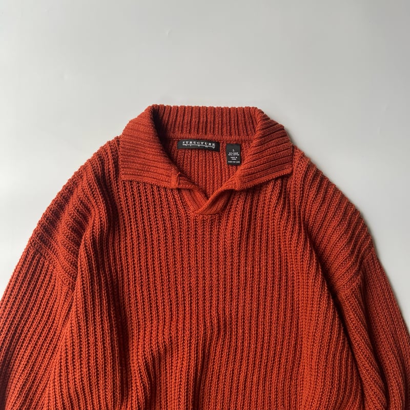 SORAMI BASE様HERMES　スキッパー　ニット エルメス HERMES 国内正規品 襟付き ニット セーター L ホワイト