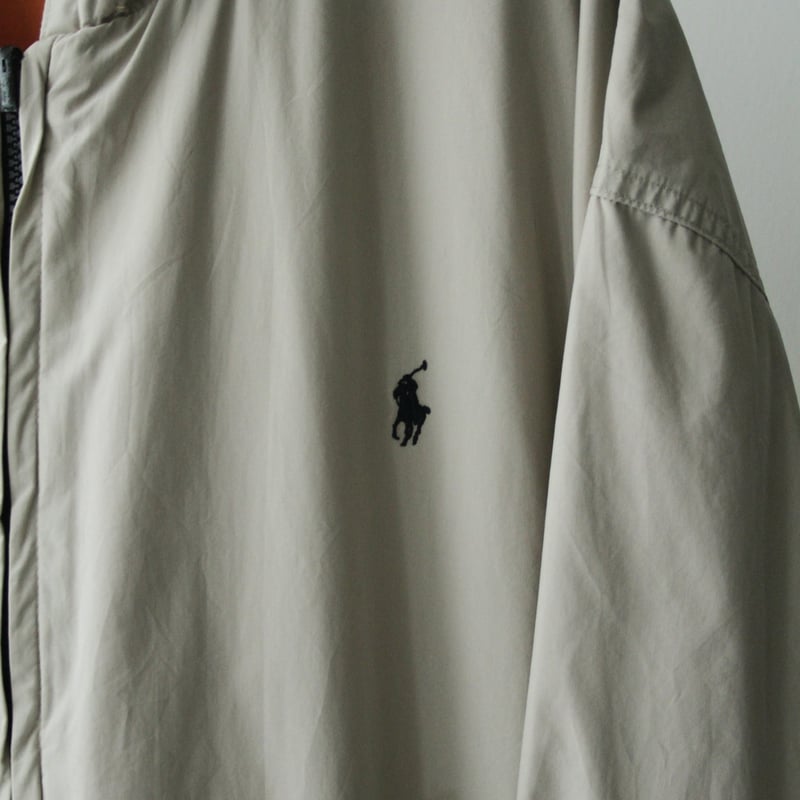 90s Ralph lauren reversible zip up hooded jacke