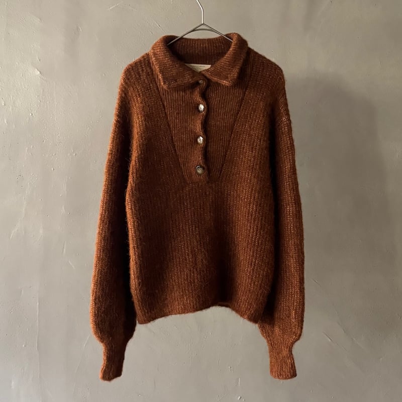 セザンヌ　la maille sezane キッドモヘアボーダーニット　金ボタン セザンヌ la maille sezane キッドモヘアボーダーニット 金ボタン